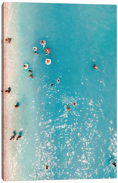 People Swimming in the Ocean IV Canvas Art Print - Radu Bercan
