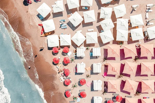 Radu Bercan: Red Umbrellas V by Radu Bercan