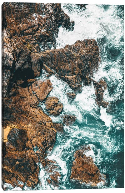 Rocky Coast Canvas Art Print - Aerial Photography