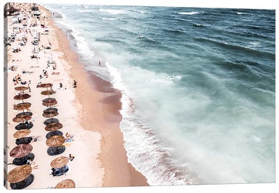 Seaside Beach Canvas Art Print - Aerial Photography