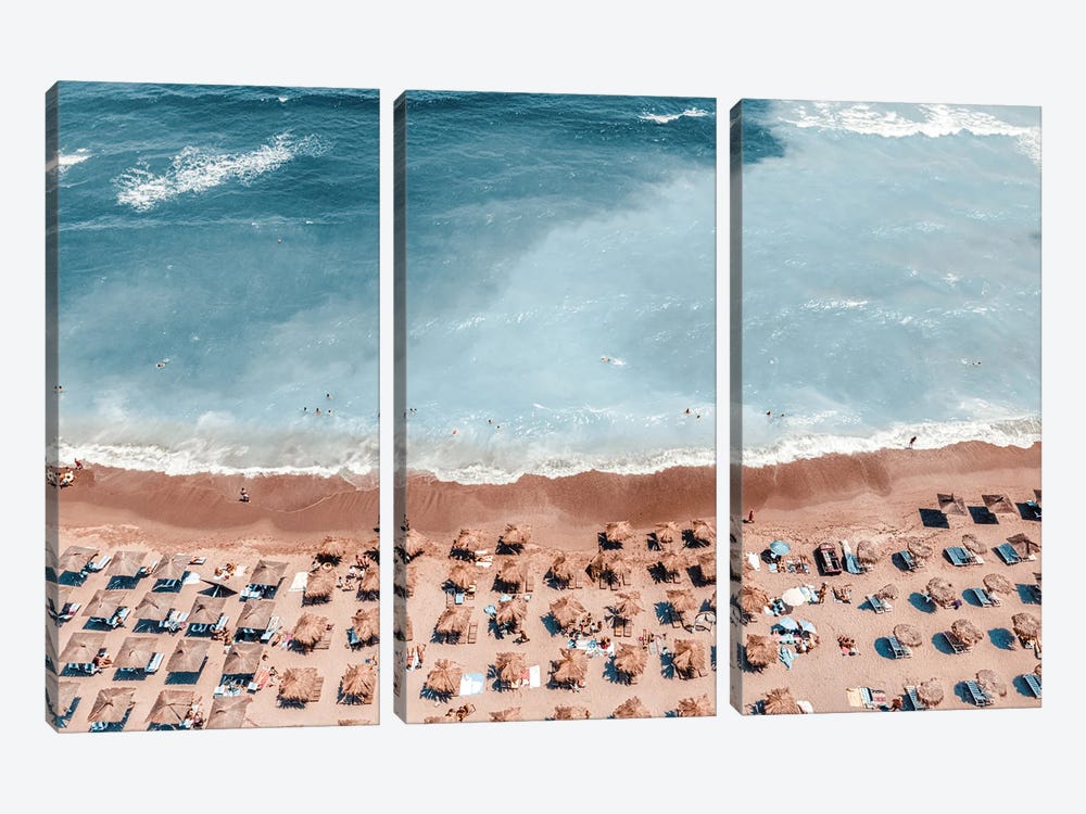 Teal Ocean by Radu Bercan 3-piece Canvas Print