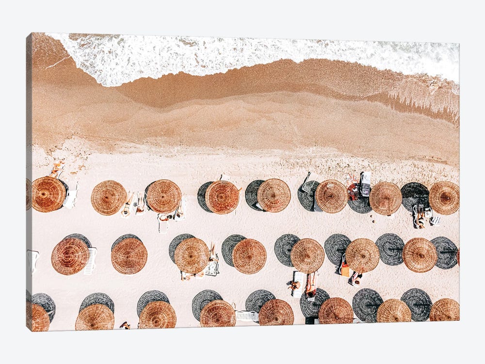 Umbrellas on Beach V by Radu Bercan 1-piece Canvas Art Print