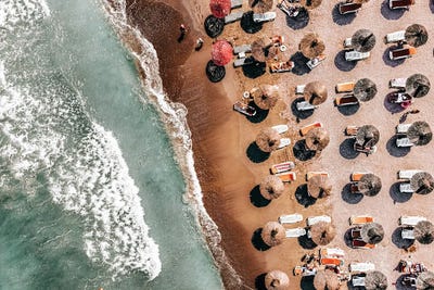 Aerial Beach III by Radu Bercan canvas print