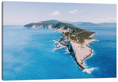 Lefkada Greek Island In Greece, Aerial Canvas Art Print - Radu Bercan