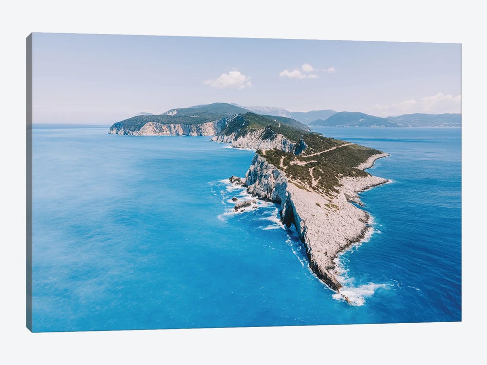 Lefkada Greek Island In Greece, Aerial by Radu Bercan 1-piece Canvas Print