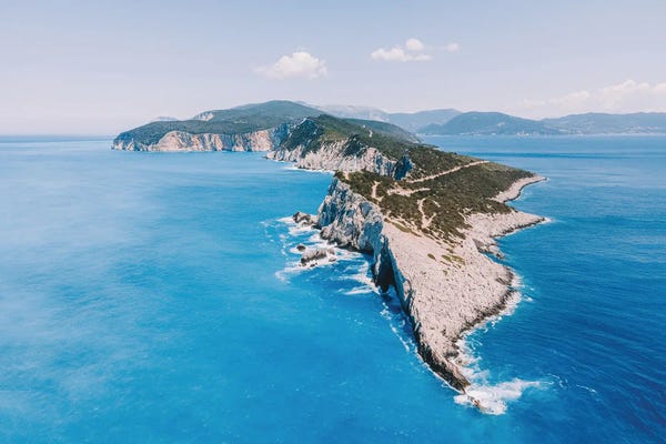 Greece: Lefkada Greek Island In Greece, Aerial by Radu Bercan
