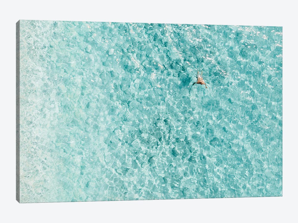 Aerial View Of People Swimming In Ocean by Radu Bercan 1-piece Canvas Art Print
