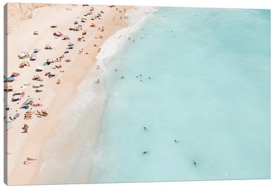 Aerial Beach, Porto Katsiki In Greece Canvas Art Print - Aerial Photography