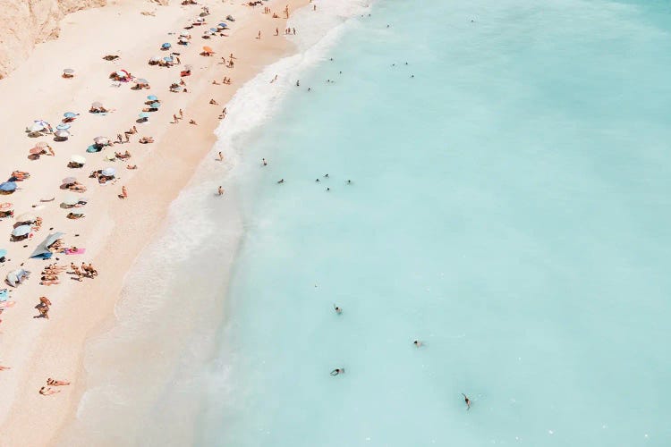 Aerial Beach, Porto Katsiki In Greece by Radu Bercan wall art