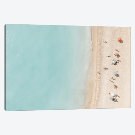 Aerial Beach, Pastel Colors, Greek Beach Canvas Print #RBZ205} by Radu Bercan Canvas Print
