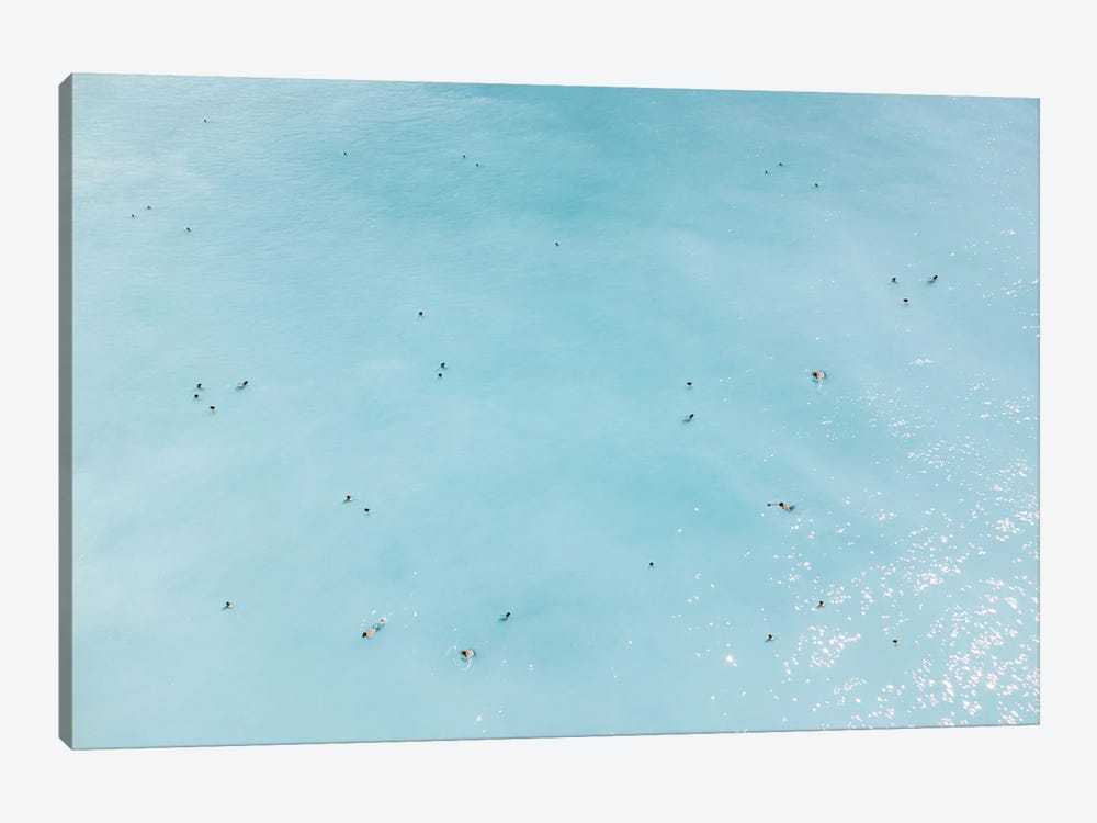 Aerial View Of People Swimming In Sea by Radu Bercan 1-piece Canvas Art Print