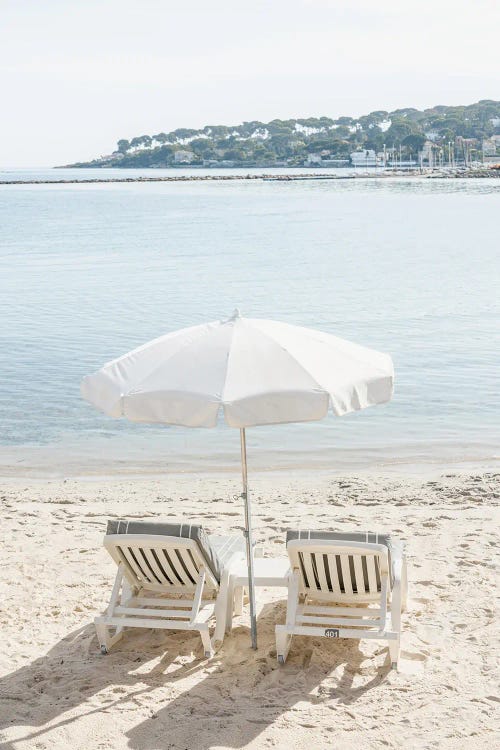 Vintage Beach Photo In Antibes, France, French Riviera, Cote D'Azur