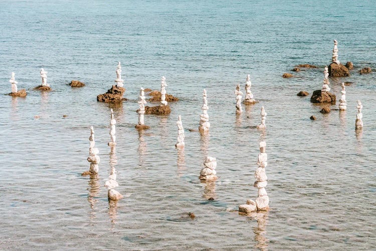 Vertical Stones In Antibes, France, French Riviera, Cote D'Azur