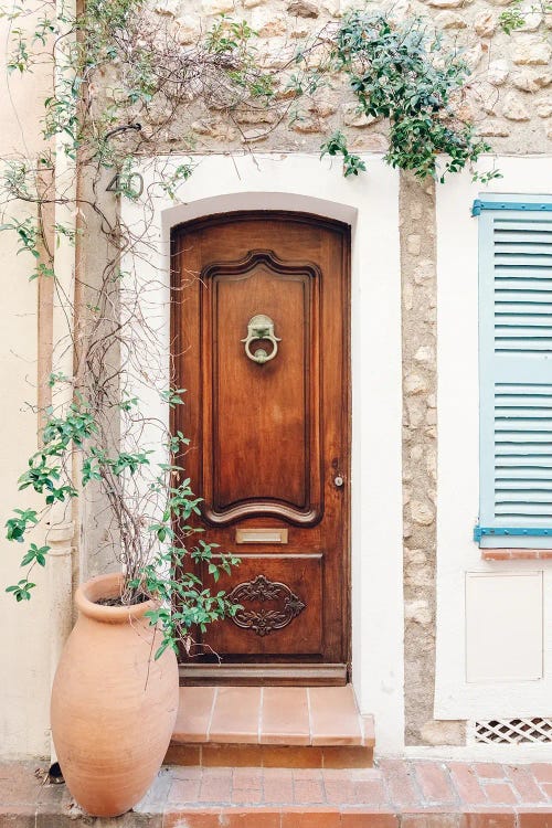 Vintage Door In Antibes, France, French Riviera, Cote D'Azur