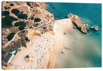 Algarve Coastline Canvas Art Print - Aerial Beaches 