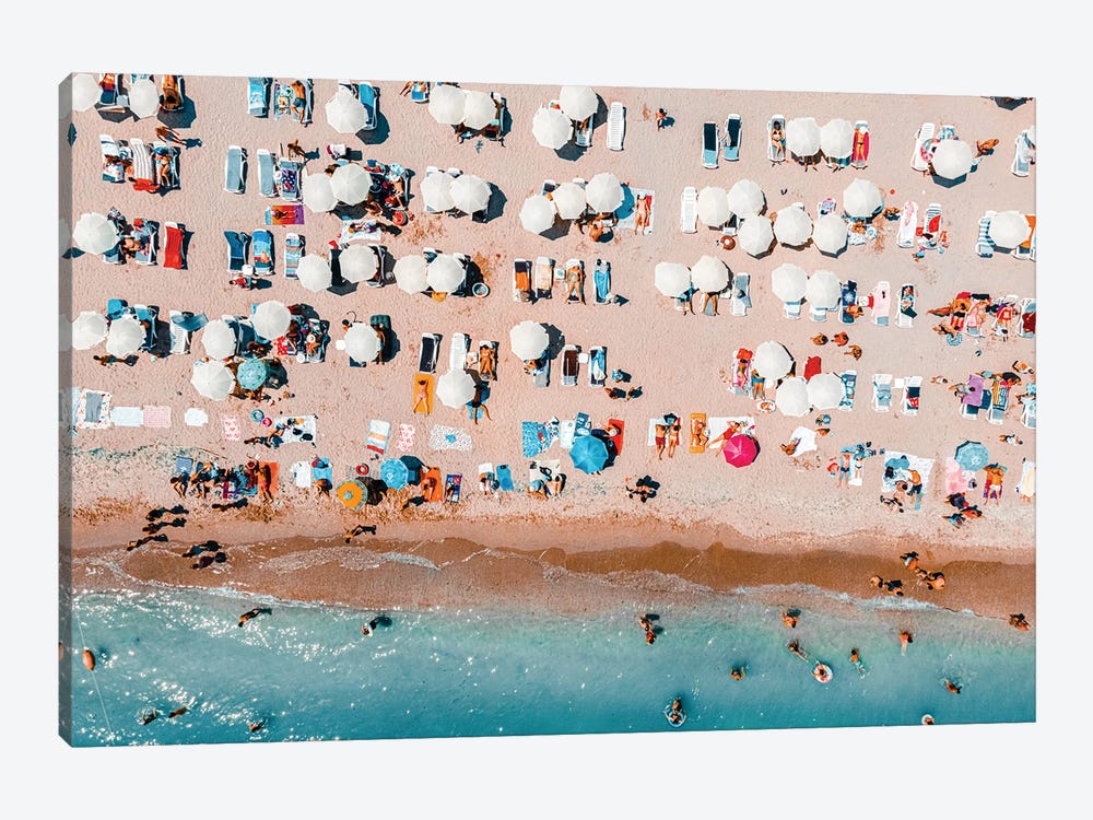 Beach Umbrellas III by Radu Bercan 1-piece Canvas Print