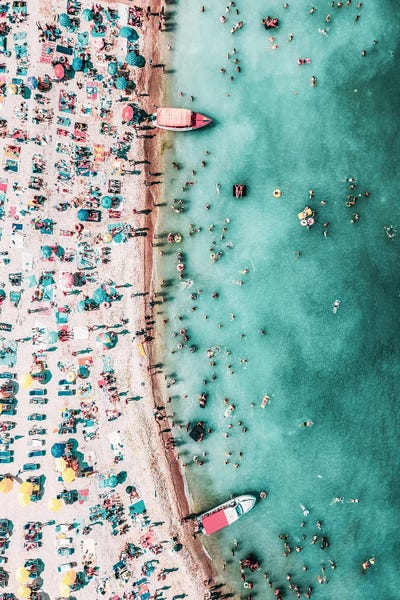 Radu Bercan: Beach with People by Radu Bercan