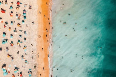 Beach with People III by Radu Bercan canvas print