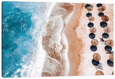 Blue Ocean Canvas Art Print - Aerial Beaches 