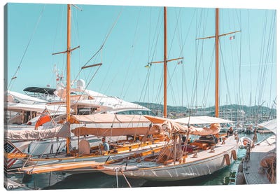 Boat in Cannes Canvas Art Print - Radu Bercan