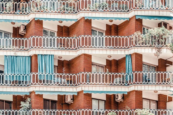 Radu Bercan: Building in Barcelona II by Radu Bercan