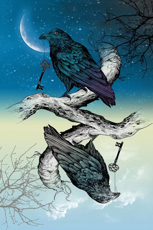 Raven Night And Day by Rachel Caldwell wall art