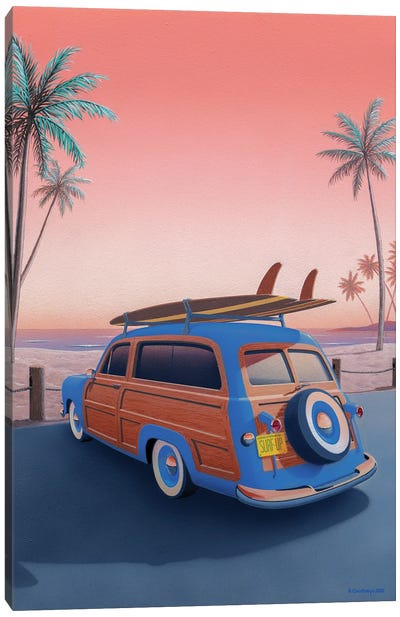 Pacific Coast Canvas Art Print - Volkswagen