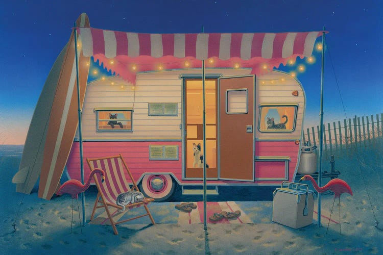 Happy Campers by Richard Courtney wall art