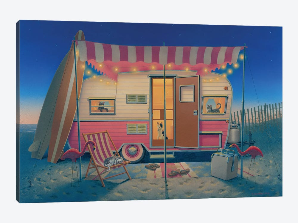 Happy Campers by Richard Courtney 1-piece Canvas Print