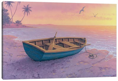 Life Is But A Dream Canvas Art Print - Rowboat Art