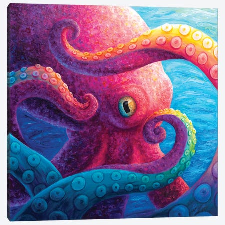 Octopus Canvas Print #RCF10} by Rachel Froud Canvas Wall Art