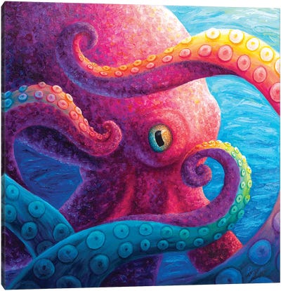 Octopus Canvas Art Print - Chromatic Kingdom