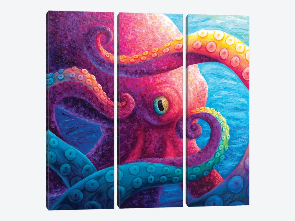 Octopus by Rachel Froud 3-piece Canvas Artwork