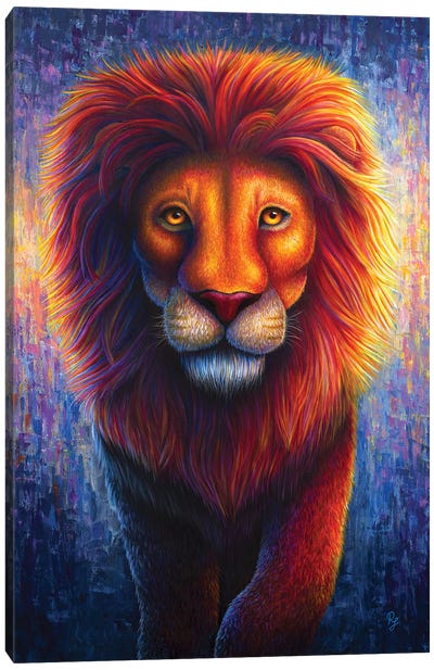 Lion Canvas Art Print - Chromatic Kingdom