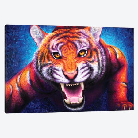 Roaring Tiger Canvas Print #RCF25} by Rachel Froud Canvas Wall Art
