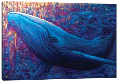 Whale Canvas Art Print - Whale Art