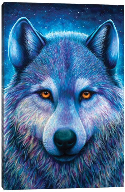 Wolf Canvas Art Print - Chromatic Kingdom