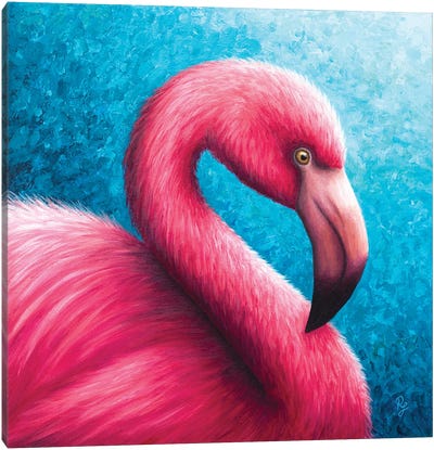 Flamingo Canvas Art Print - Chromatic Kingdom