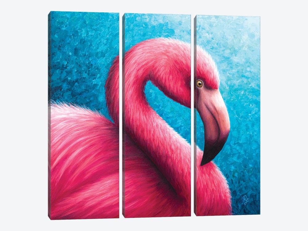 Flamingo by Rachel Froud 3-piece Canvas Print