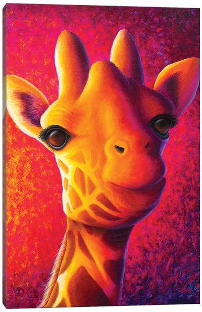 Giraffe Canvas Art Print - Chromatic Kingdom