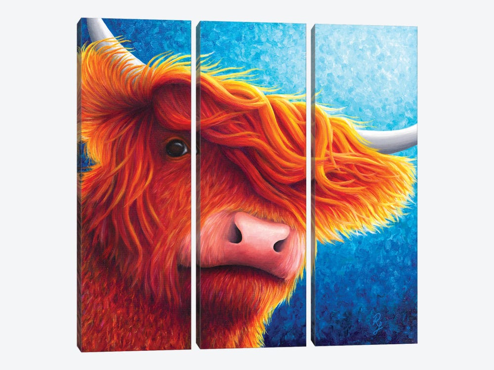 Highland Cow by Rachel Froud 3-piece Canvas Artwork