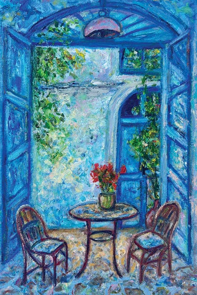 Santa Fe - Canvas Prints: Blue Mediterranean by Katia Ricci