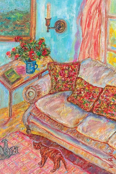 Cream Art - Canvas Prints: A Quiet Corner by Katia Ricci