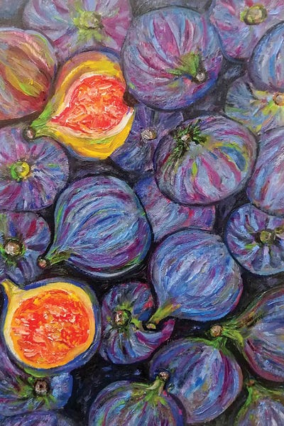 Tan Art - Canvas Prints: Figs by Katia Ricci