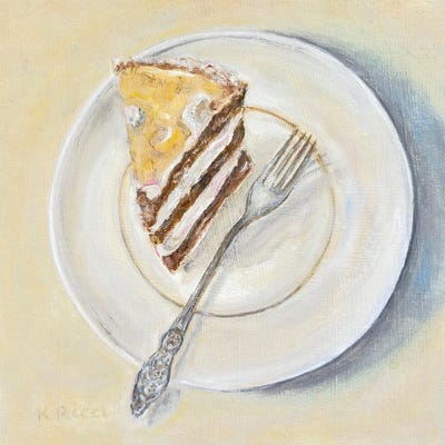 Cream Art - Canvas Prints: That Last Piece Of Cake by Katia Ricci