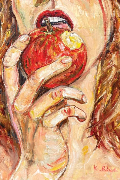 Girl Eating An Apple