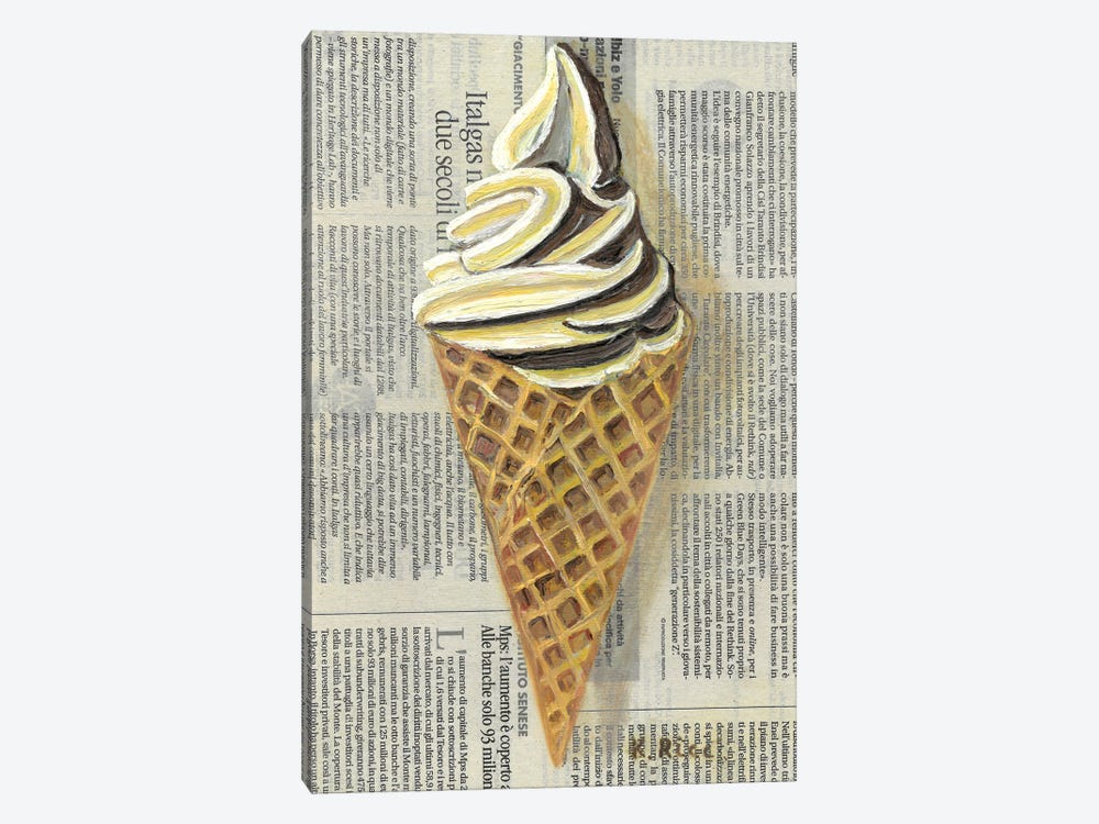 Ice Cream On Newspaper by Katia Ricci 1-piece Art Print