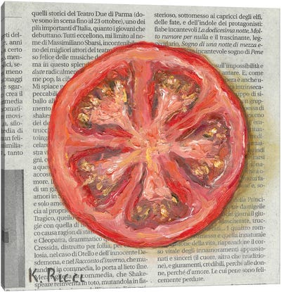 Tomato Half Canvas Art Print - Katia Ricci