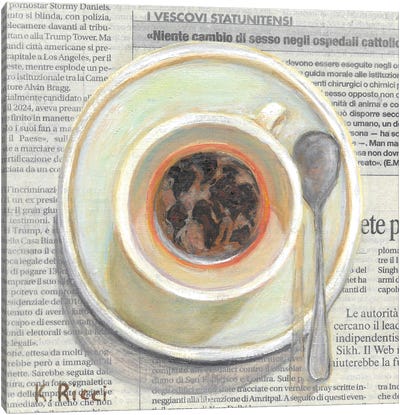 The Whole World In A Coffee Cup Canvas Art Print - Katia Ricci