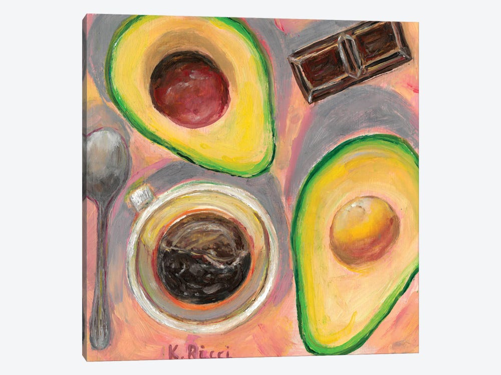 Coffee With Avocado And Chocolate by Katia Ricci 1-piece Canvas Artwork